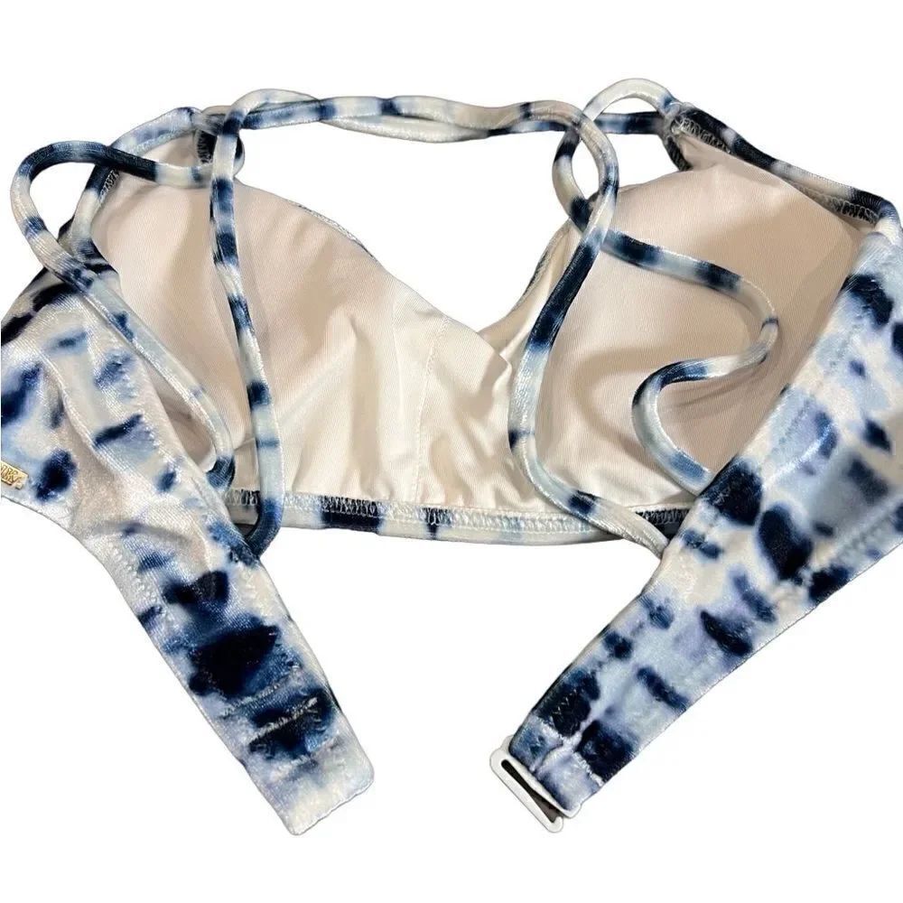 Pink Victoria’s Secret bikini top velvet tie dye Size Small - Picture 6 of 14